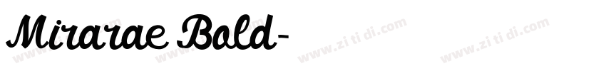 Mirarae Bold字体转换